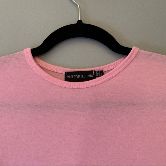 PrettyLittleThing Basic Baby Pink Short Sleeve Crop T-shirt. Size 4(S). - Picture 3 of 5